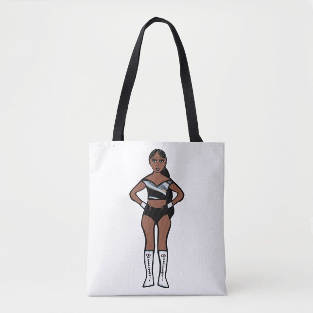Bolso De Tela Bailarín de plata negro #1 (Anverso)