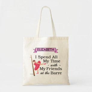 Bolso De Tela Bailarín divertido de la bailarina de la barra