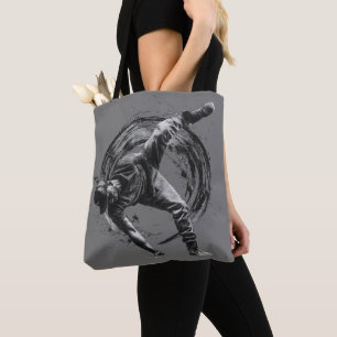 Bolso De Tela Bailarín en acción, en forma de bandeja de tinta