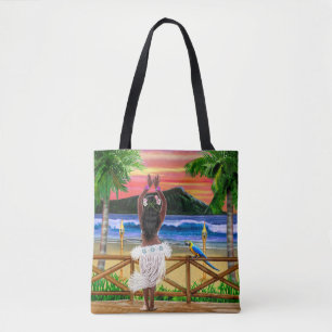 Bolso De Tela Bailarín hawaiano de Hula de la puesta del sol