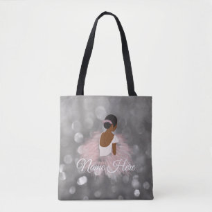 Bolso De Tela Bailarina afroamericana conocida personalizada