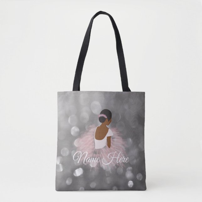 Bolso De Tela Bailarina afroamericana conocida personalizada (Anverso)