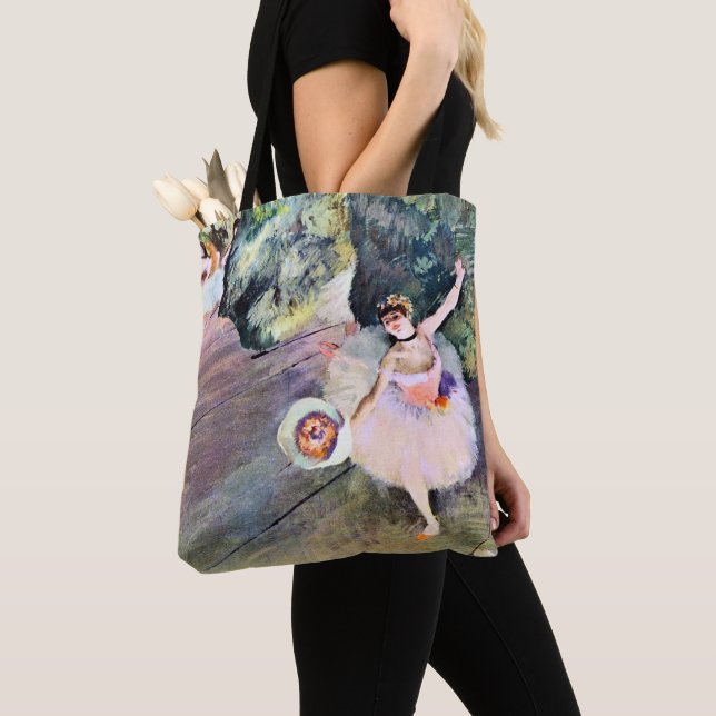 Bolso De Tela Bailarina con un Bouquet de flores de Edgar Degas (Detalle)