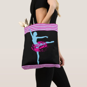 Bolso De Tela Bailarina de ballet con banda rosa