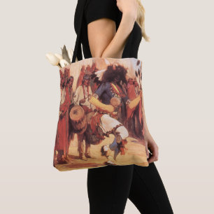 Bolso De Tela Bailarina de búfalo de nativos americanos de época
