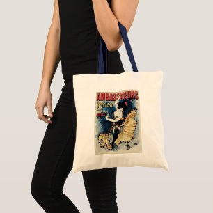 Bolso De Tela Bailarina de flamenco vintage Art Nouveau, embajad
