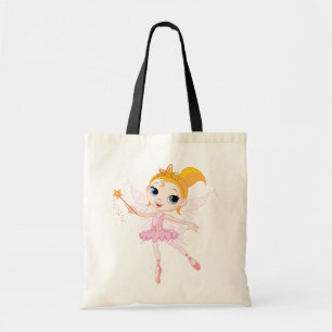 Bolso De Tela Bailarina de Hadas con Varita Mágica y Alas