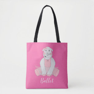 Bolso De Tela Bailarina de rinoceronte de ballet ilusima