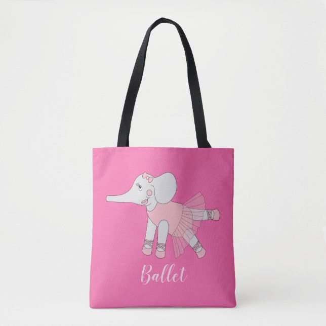 Bolso De Tela Bailarina Elefante Ballet ilusima (Anverso)