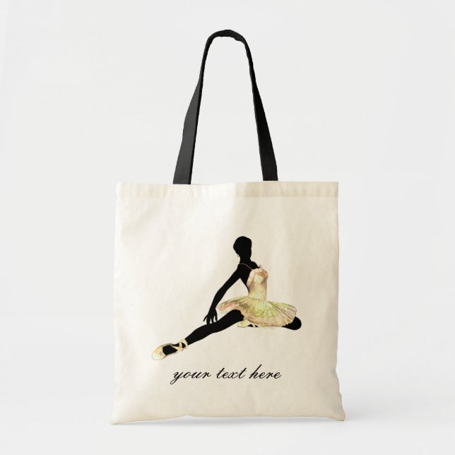 Bolso De Tela bailarina elegantemente vestida de marfil (Frente)