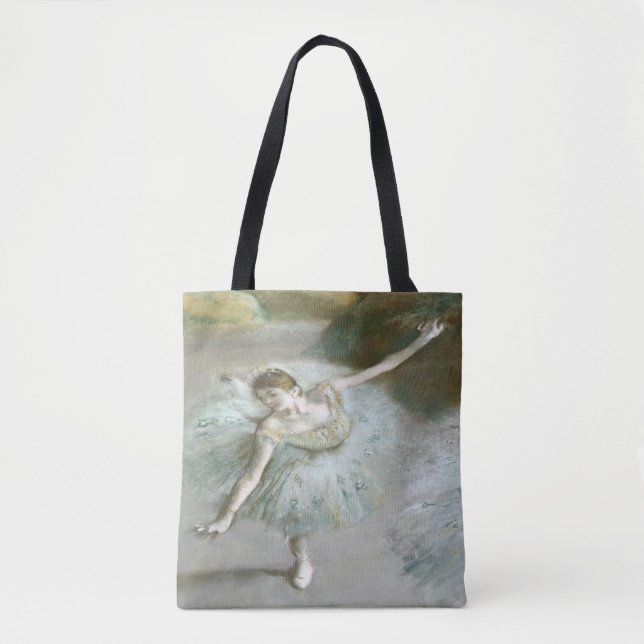 Bolso De Tela Bailarina en verde por Edgar Degas (Anverso)