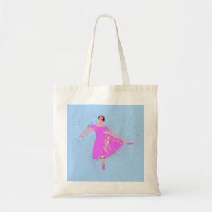 Bolso De Tela Bailarina vestido magenta rosa