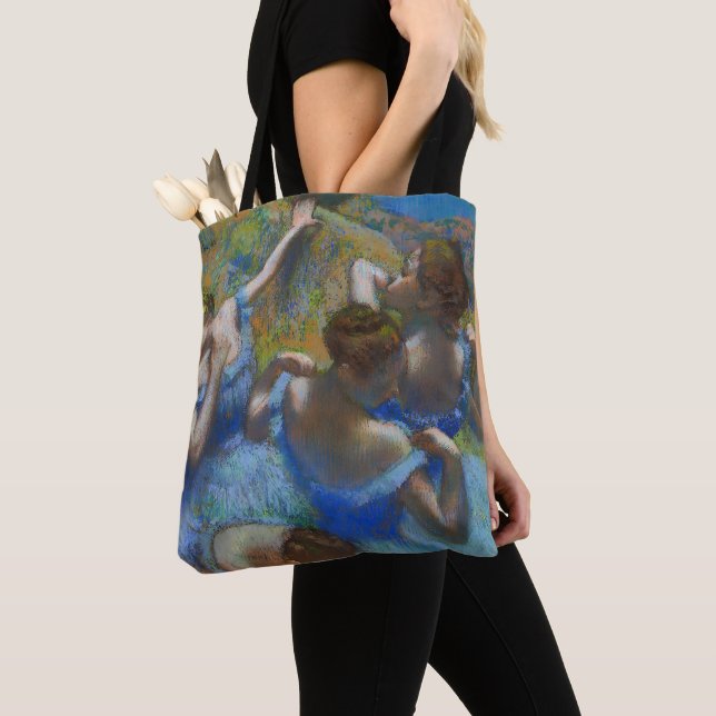 Bolso De Tela Bailarinas azules, arte degas (Detalle)