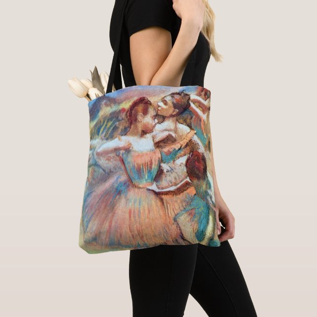 Bolso De Tela Bailarinas en un paisaje de Edgar Degas (Detalle)