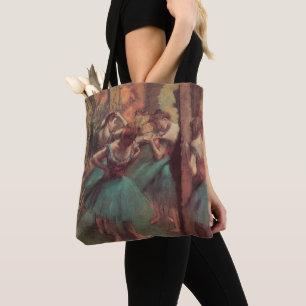 Bolso De Tela Bailarinas, Rosa y Verde de Edgar Degas