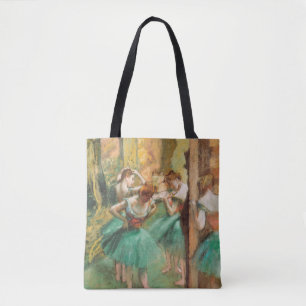 Bolso De Tela Bailarinas, rosadas y verdes de Edgar Degas
