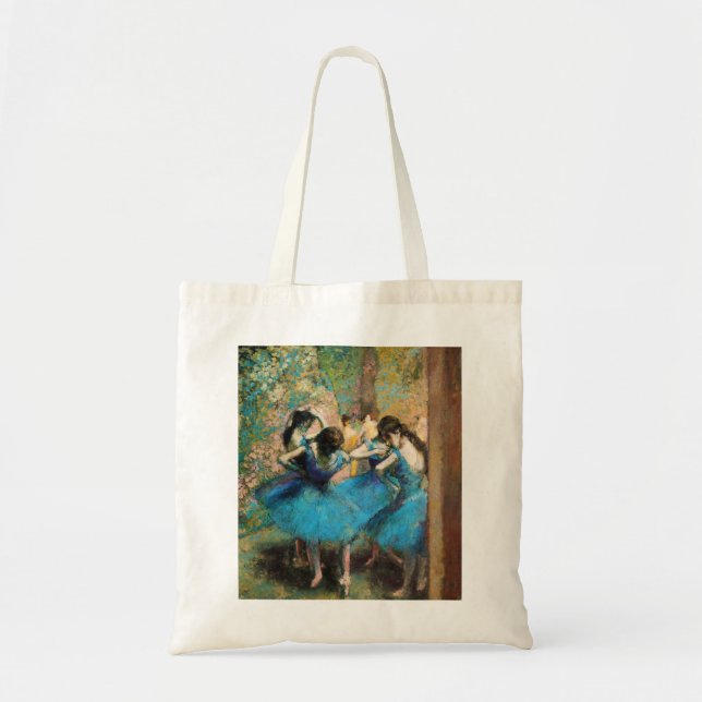 Bolso De Tela Bailarines azules de Degas hacen maleta (Frente)