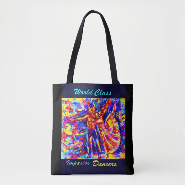 BOLSO DE TELA "BAILARINES DE CALIDAD MUNDIAL DE IMPASTOS " (Anverso)