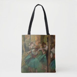 Bolso De Tela Bailarines de las ilustraciones del ballet rosados