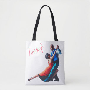 Bolso De Tela Bailarines de tango - pintura a mano
