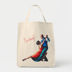 Bolso De Tela Bailarines de tango - pintura a mano