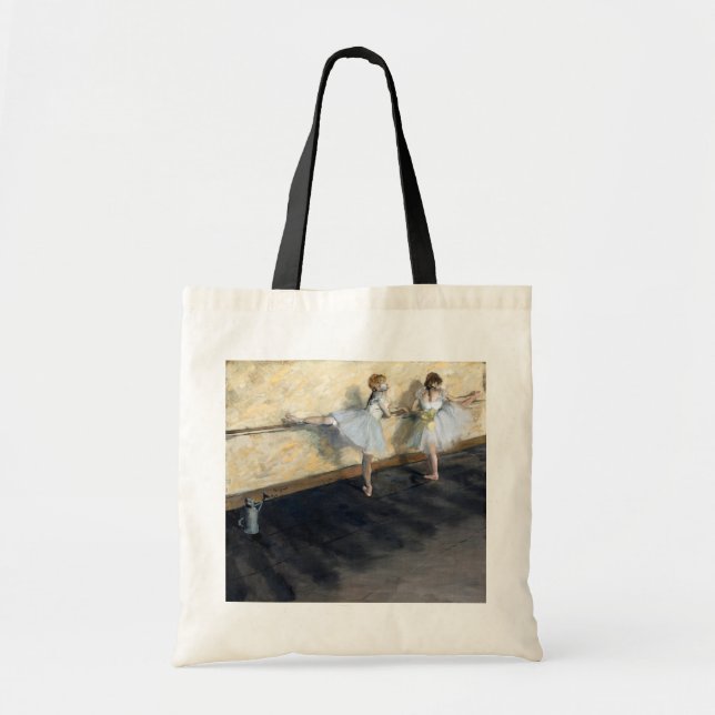 Bolso De Tela Bailarines practicando en el Barre, Edgar Degas (Frente)