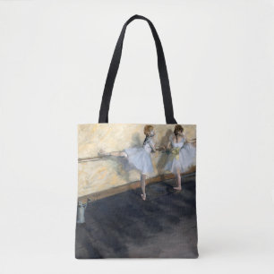 Bolso De Tela Bailarines practicando en el Barre, Edgar Degas