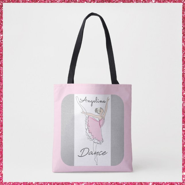 Bolso De Tela Baile bailando balerina en Tutu Rosa (Subido por el creador)