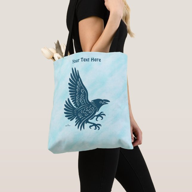 Bolso De Tela Baile Blue Raven (Detalle)