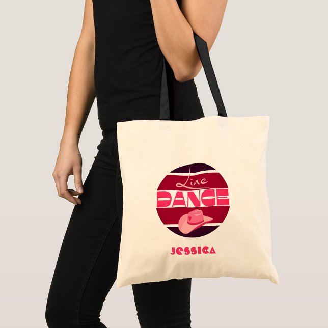 Bolso De Tela Baile de línea Amor Cowboyhat rosa (Subido por el creador)