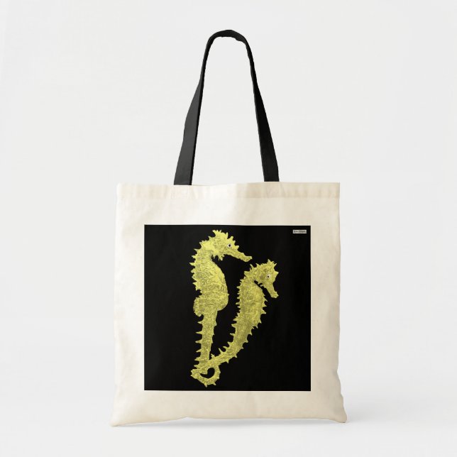 Bolso De Tela Baile De Los Caballos De Mar (Amarillo) (Frente)