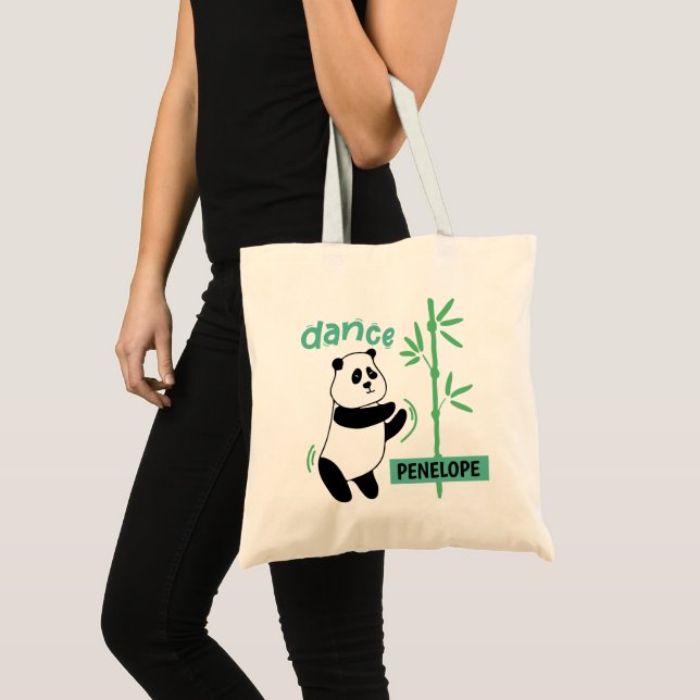 Bolso De Tela Baile de oso panda en Bambú (Anverso (producto))