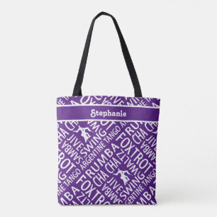 Bolso De Tela Baile de salón de baile púrpura personalizado