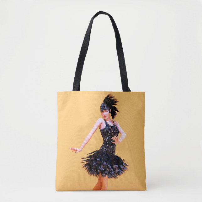 Bolso De Tela Baile Flapper Vintage (Anverso)