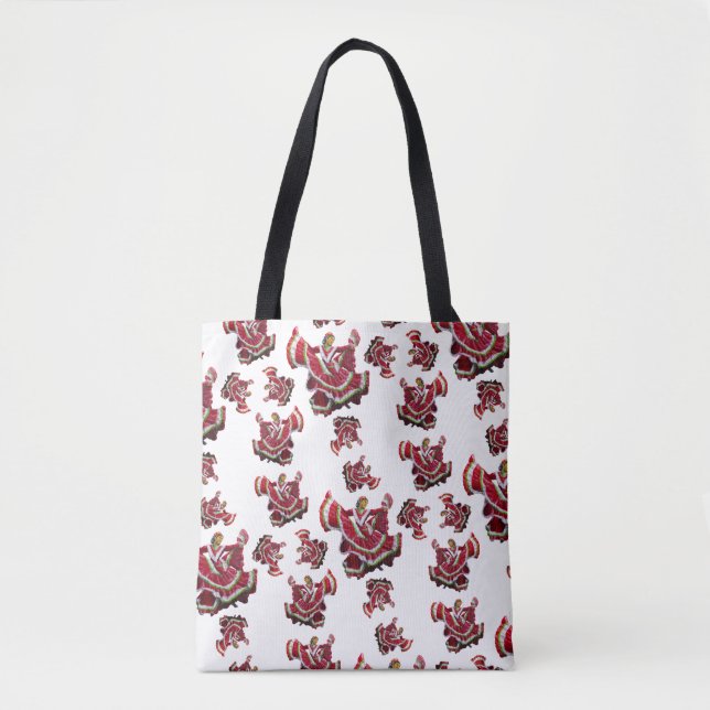 Bolso De Tela Baile FOlklorico Vestido Rojo (Anverso)