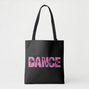 Bolso De Tela Baile rosa con Ballerina Cutouts
