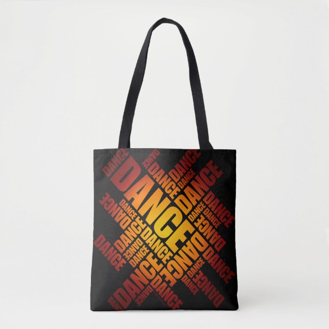 Bolso De Tela Baile tipográfico (incendio) (Anverso)