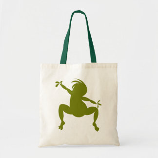 Bolso De Tela Baile verde Kokopelli