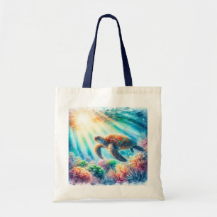Bolso De Tela Bajo el océano, la tortuga marina