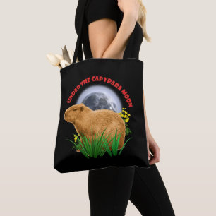 Bolso De Tela Bajo la Luna del Carpincho Carpincho Divertido 