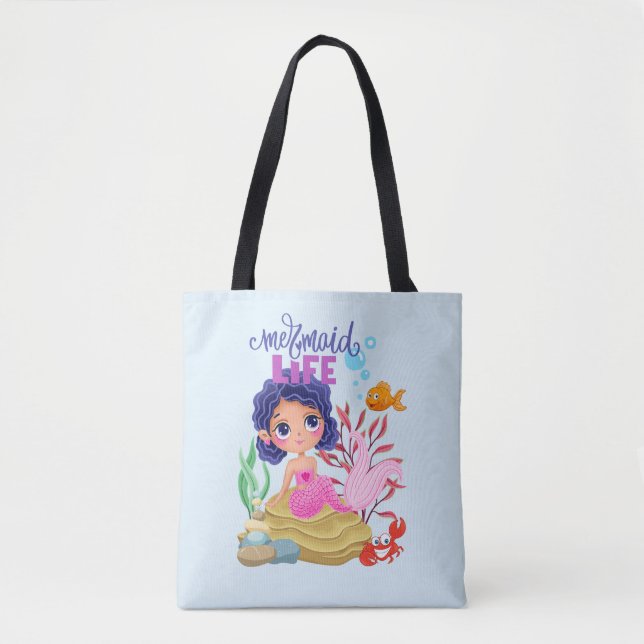 Bolso De Tela Bajo la sirena marina la vida personalizada (Anverso)