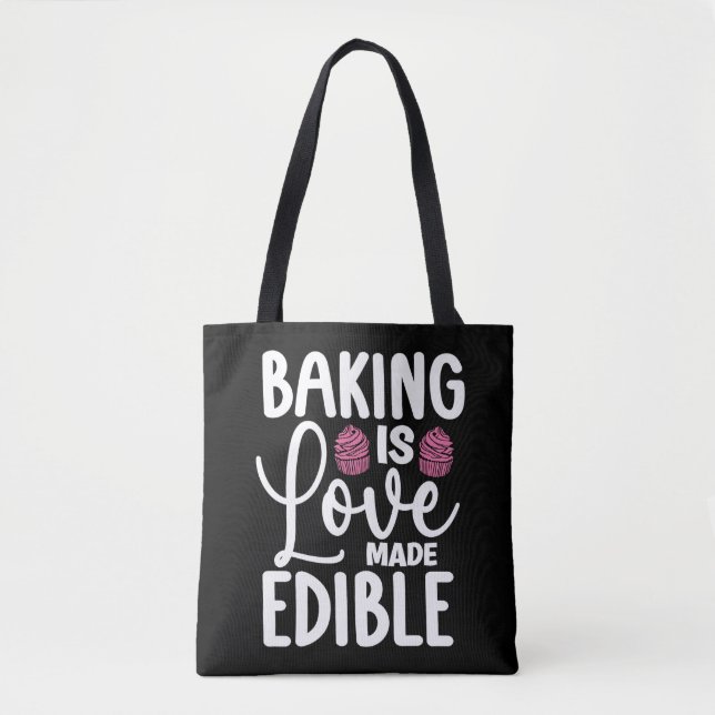 Bolso De Tela Baker Baking is Love Made Comade Bakery Cake Bake (Anverso)