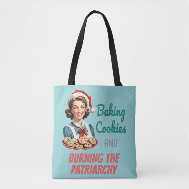 Bolso De Tela Baking Cookies and Burning the Patriarchy (Anverso)
