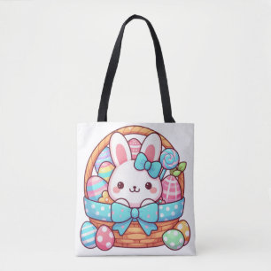 Bolso De Tela Bakset de conejo de Pascua