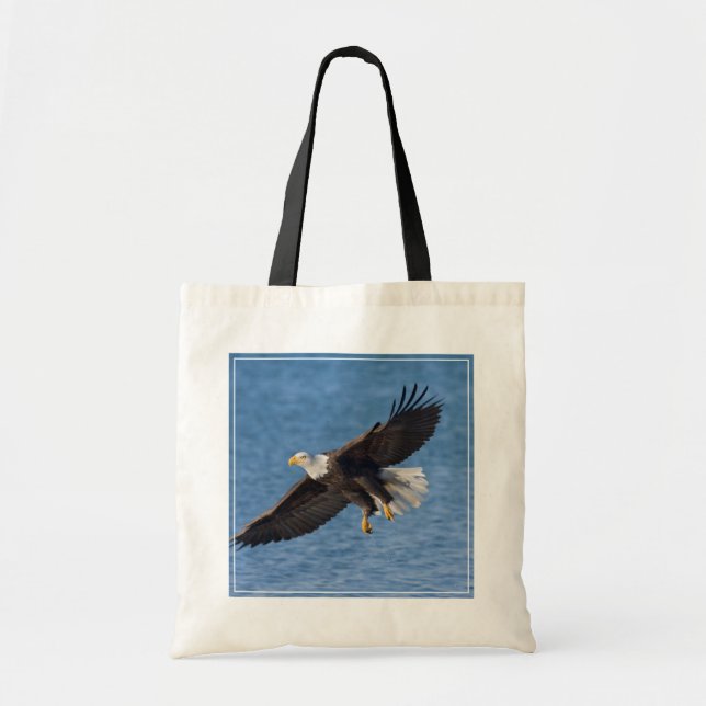 Bolso De Tela Bald eagle in flight (Frente)