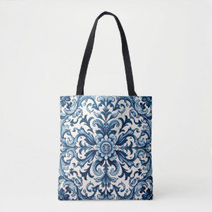 Bolso De Tela Baldosa azul portuguesa