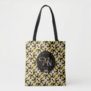 Bolso De Tela Baldosa geométrica