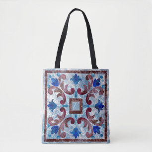 Bolso De Tela Baldosa italiana vintage con abstracto de paternac