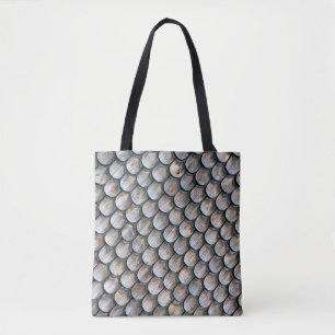 Bolso De Tela Baldosas de cerámica marrón y blanca