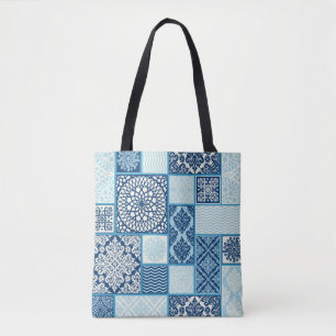 Bolso De Tela Baldosas de mosaico, fondo transparente.